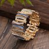 Pulsera Elástica Geométrica Exagerada de Esmalte de Venta Caliente Transfronteriza para Mujer, Pulsera Creativa Asimétrica de Aleación de Alta Gama