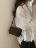 Bolsa de Ombro Versátil e na Moda com Toque de Luxo, Bolsa Transversal Estilo Coreano para Mulheres, Novo Modelo 2026, Bolsa Caixa Tecida com Design Único