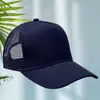 Proteção Solar de Verão Chapéu de Malha de Cinco Peças com Logotipo Personalizado Atacado Boné de Malha de Beisebol Respirável Estampado Bordado para Homens e Mulheres