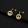 Pendientes de moda elegante japonesa y coreana aeronave Nuevo acero de titanio rojo neto estilo frío personalidad simple niña joyería para la oreja moda