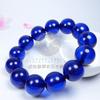 Ámbar Azul Báltico pulsera de ámbar azul pulsera de cera de abeja pulsera de cuentas redondas para hombre y mujer con certificado mano