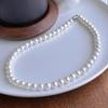Collar Gargantilla de Perlas de Concha de 8 mm Cadena para Clavícula Accesorio para Mujer, Estilo Básico Simple