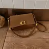 Bolso de Cadena de Cuero Nobuk Bolso Cuadrado Pequeño Bolso de Axila para Mujer Otoño 2025 Nuevo Bolso de Hombro Único Cruzado de Cuero Suave Moda Casual