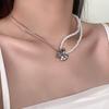 High-end Pearl Colar Mulheres Simples Nicho Design Doce Cool Spice Girl Estilo Moda Luz Luxo All-match Collar Colar Cadeia Colar