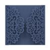 Cartão de Saudação Festivo Europeu com Recorte Envelope Azul Escuro Concha de Convite Envelope de Convite de Casamento Fábrica Estoque Pronto