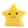 Juguete de peluche almohada de estrella luminosa decoración romántica de estrella de cinco puntas regalo de cumpleaños para niña una generación de pelo