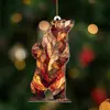 Atravessando a Fronteira Acrílico 2D Criativo e Diverso Pequeno Animal Plano Apanhador de Sol Ornamento Pendurado para Decoração de Carro Mochila