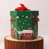 Caixa de embalagem de frutas de Natal Caixa de presente de Véspera de Natal Caixa de papel para presente de doces Caixa hexagonal criativa Caixa de presente atacado