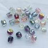 8mm furo grande furo pequeno contas de cristal de vidro cilíndricas contas barril cristal facetado redondo acessórios para joias DIY acessórios