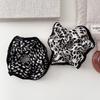 Anillo para el pelo de satén con estampado de leopardo en blanco y negro, elegante, estilo coreano, para mujer, estilo retro, combina con todo, con cuerda para el pelo, accesorios para el cabello