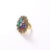 Moda Retro Europea y Americana Elegante Exquisito Anillo Calado Personalidad Simple Tendencia Creativa Perla Flor Anillo Abierto