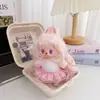 Conjunto de ropa para muñeca Labubu de barbería vintage, compatible con la 1ª, 2ª y 3ª generación de Labubu, incluye falda plisada de repuesto