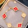 Pulsera CDD de cuatro flores, doble cara, pulsera de trébol de cuatro hojas y fritillaria, para mujer, AliExpress, Amazon, comercio electrónico transfronterizo, suministro