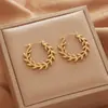 Acero de Titanio Color Libre Metal Pendientes Personalizados Europeos y Americanos Calle Casual Accesorios para la Cabeza Pendientes de Anillo Transfronterizos Puesto
