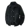 Chaqueta casual para hombre estilo americano con cuello de solapa, nuevo abrigo corto informal holgado estilo ropa de trabajo para hombre, primavera y otoño 2026