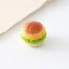 Juguete de comida realista de hamburguesa con tocino en 3D, accesorios creativos para manualidades DIY, piezas pequeñas y materiales de resina de pegamento cremoso