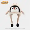 Gorro para Niños Pingüino Lindo Invierno Engrosado Cálido Protección para Orejas para Niños y Niñas Polar A prueba de Viento Gorro sin Visera