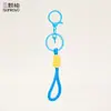 Nuevo Llavero de Cordón Tejido con Cierre de Langosta Lindo Dibujo Animado Macarrón Accesorios para Muñecas DIY Colgante Pequeño Regalo