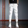 Pantalones Deportivos para Hombre Ajustados Pierna Pequeña Verano 2023 Estampados Seda de Hielo Finos Negros Sedosos Casuales para Hombre