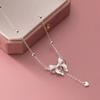 Colar de princesa para meninas em fuga popular laço clavícula corrente doce fofo borla amor dia dos namorados para namorada