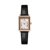 Reloj de Pulsera Cuadrado Pequeño Estilo Romano Retro Goldie Lady Estudiante Versátil Correa con Patrón de Bambú Cuarzo Resistente al Agua