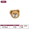 Adesivos de Tecido Bordados Cabeça de Urso Pequeno Acessórios para Roupas Infantis Selos Bordados Bolsas Sapatos e Chapéus Decorativos Patch Adesivos Artesanais DIY