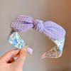 Verão Coreano-estilo tridimensional arco orelhas de coelho hairband crianças simples de abas largas tecido doce headband menina hairpin