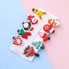 Accesorios para el cabello infantiles de Navidad lindos de dibujos animados clip de pato de goma blanda muñeco de nieve alce pasador para el cabello bebé pelo roto Liu clip de la costa