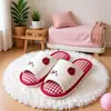 Chinelos de Casa Desenho Animado para Adultos Masculinos, Novos Chinelos de Casa para Interior Primavera e Outono, Chinelos de Algodão e Linho para Todas as Estações Femininos, Inverno e Verão