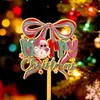 Direitos Autorais Estilo Ins Transfronteiriço Impressão Colorida Feliz Natal Plug-in para Bolo Decoração de Bolo de Natal em Acrílico Suprimentos para Festa