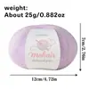 Fio de mohair com gradiente colorido 25g para suéteres e cachecóis, novelo de lã para tricô manual e materiais de crochê DIY
