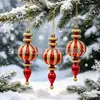 Decoraciones Navideñas Transfronterizas, Adornos Colgantes Irregulares con Forma de Cono Pintados de Plástico, Decoraciones para Árbol de Navidad, Suministros para Decoración de Escenas Festivas