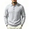Suéter de Tricô Popular Pulôver para Homens, Primavera e Outono 2026, Suéter Casual Solto da Moda com Gola Reversível