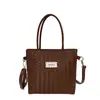 Bolso Tote Tejido de PU de Moda para Mujer 2026 Nuevo Estilo Bolso de Mano Fresco y Sencillo Bolso Versátil para el Trabajo