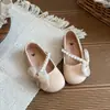 Zapatos de Princesa para Niña 2026 con Lazo y Perlas, Zapatos de Vestir para Actuación de Primavera y Otoño, Zapatos Planos Versátiles Elegantes para Niños con Suela Suave