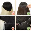Cabelo de fio de pesca europeu e americano, peça de extensão de cabelo de uma peça, fibra química, seda fosca de alta temperatura, cabelo longo cacheado, peruca de cabelo liso transfronteiriça