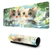 Alfombrilla de ratón de gatito de dibujos animados, Alfombrilla extra grande resistente a las manchas para oficina y estudio, Acolchada con bordes sellados de precisión, Antideslizante, Impermeable, Alfombrilla para escritorio de computadora