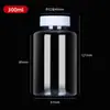 En Stock Al Por Mayor Botellas de Plástico Transparentes de Boca Ancha 50ml 100ml Botellas Dispensadoras Cápsulas Pet Botellas Pequeñas para Medicamentos Botellas de Boca Ancha