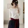 Comércio Exterior Roupas Femininas Coreano Dongdaemun Simples Slim Fit Manga Sete Camiseta 26 Início do Outono Dongdaemun Novo Estilo Feminino