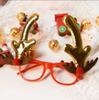 Nuevos Lentes Lindos de Astas de Navidad para Niños Vacaciones Navidad Marco de Alce Disfraz Atmósfera Papá Noel
