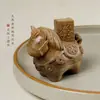 Madera de Árbol de Seda Dorada Consigue Riqueza Rápido Accesorios DIY Llaveros para Teléfono Año del Caballo Zodiaco Caballo Atracción de Riqueza Pequeño Adorno de Escritorio