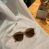 Formato Côncavo Estilo K Óculos de Sol Marrons da Moda Street Style para Mulheres Versátil Mostra o Rosto Pequeno Óculos de Sol Cor Chá Preto Quadrado