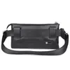 Bolsa de Cintura Personalizada em Couro Genuíno para Homens, Bolsa de Cintura Impermeável com Múltiplos Bolsos, Bolsa para Celular, Bolsa de Cintura Masculina Moderna e Descolada, Bolsa Transversal