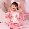Pijama infantil al por mayor de primavera y otoño del Sudeste Asiático para niños y niñas, bebé de manga larga para el hogar, conjunto de ropa fina de verano para aire acondicionado