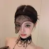 Media Azúcar Gravedad Halloween Diadema de Encaje Retro Máscara Sexy de Celebridad de Internet Cos Máscara Sexy Femenina P09