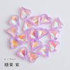 Explosiones japonesas de celebridades de Internet, adornos de corazón de color diamante para uñas, adornos de corazón de color mágico de cristal, adornos de corazón de diamante color melocotón para uñas
