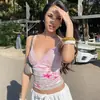 Ropa de Mujer Estilo Ins Europeo y Americano Verano 2026 Nuevo Estilo Chica Sexy Caliente Top Camisola con Cuello en V Estampado de Leopardo
