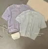 Cardigan de Punto Fino Estilo Coreano Verano 2026 Nuevo Holgado de Manga Corta con Rayas y Cuello Redondo con Diseño Único para Mujer