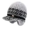 Nuevo gorro cálido de otoño e invierno para mujeres de mediana edad y ancianos, con protección para las orejas y forro de polar, perfecto para la abuela y el abuelo