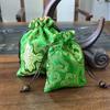 Brocado de fábrica bolso com cordão duplo forrado com flanela texto play cordão saco sachê sachê pequeno saco de algodão bunt